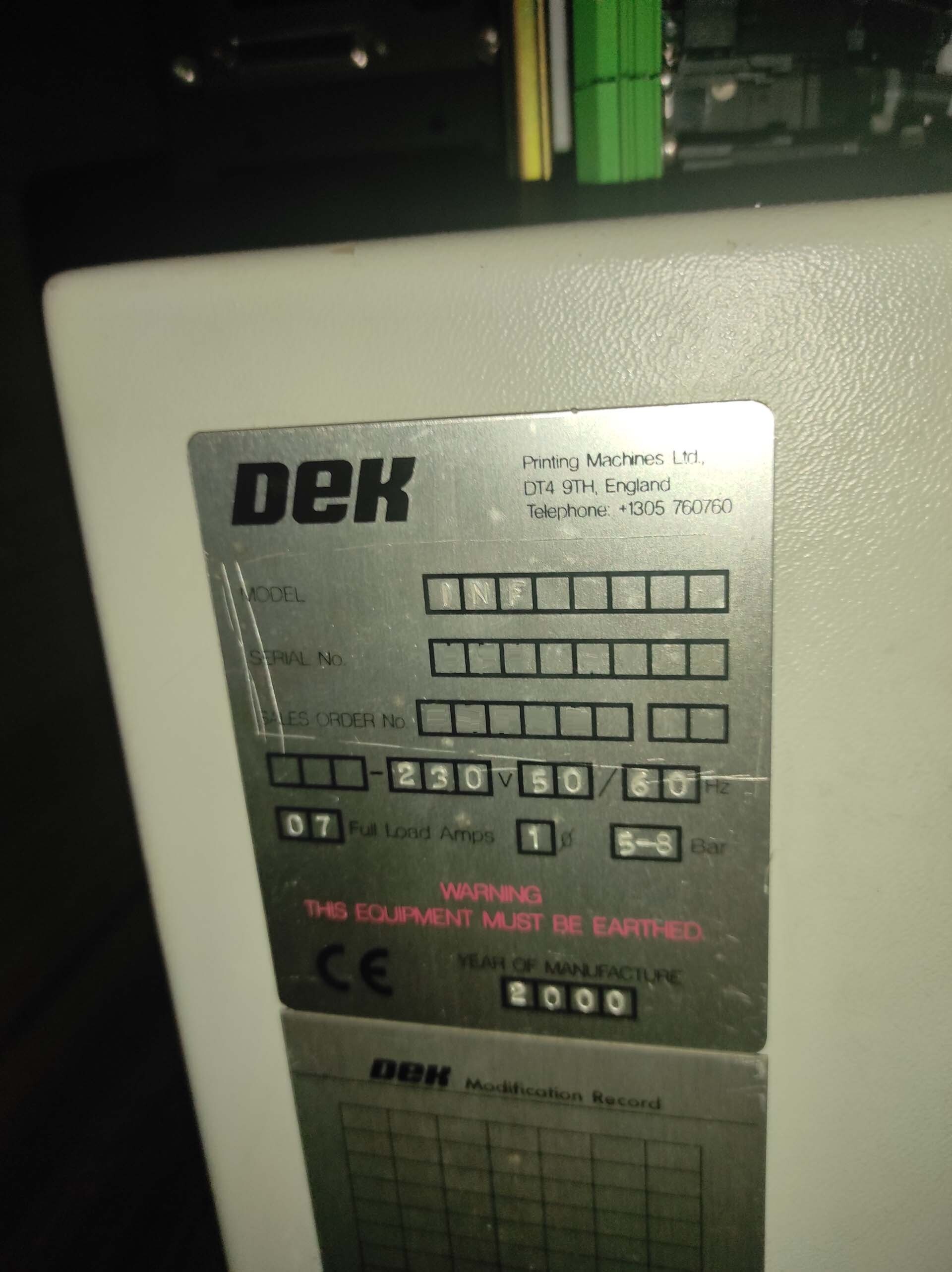 图为 已使用的 DEK Infinity 待售