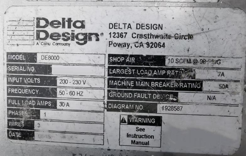 フォト（写真） 使用される DELTA DESIGN Edge DE8000 販売のために