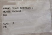 Photo Used DEN-ON INSTRUMENTS RD-500S III For Sale