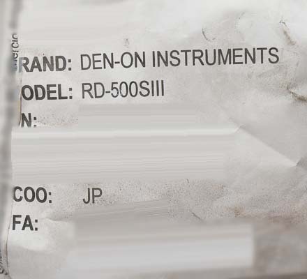 Photo Used DEN-ON INSTRUMENTS RD-500S III For Sale