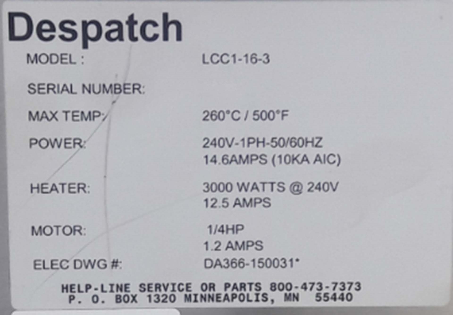 图为 已使用的 DESPATCH LCC1-16-3 待售