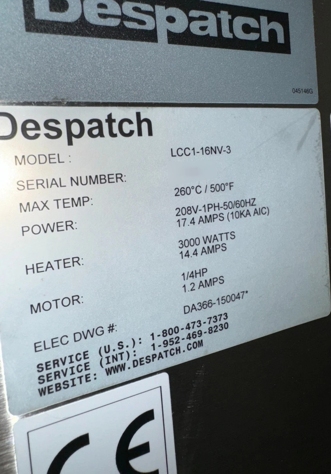 フォト（写真） 使用される DESPATCH LCC1-16NV-3 販売のために