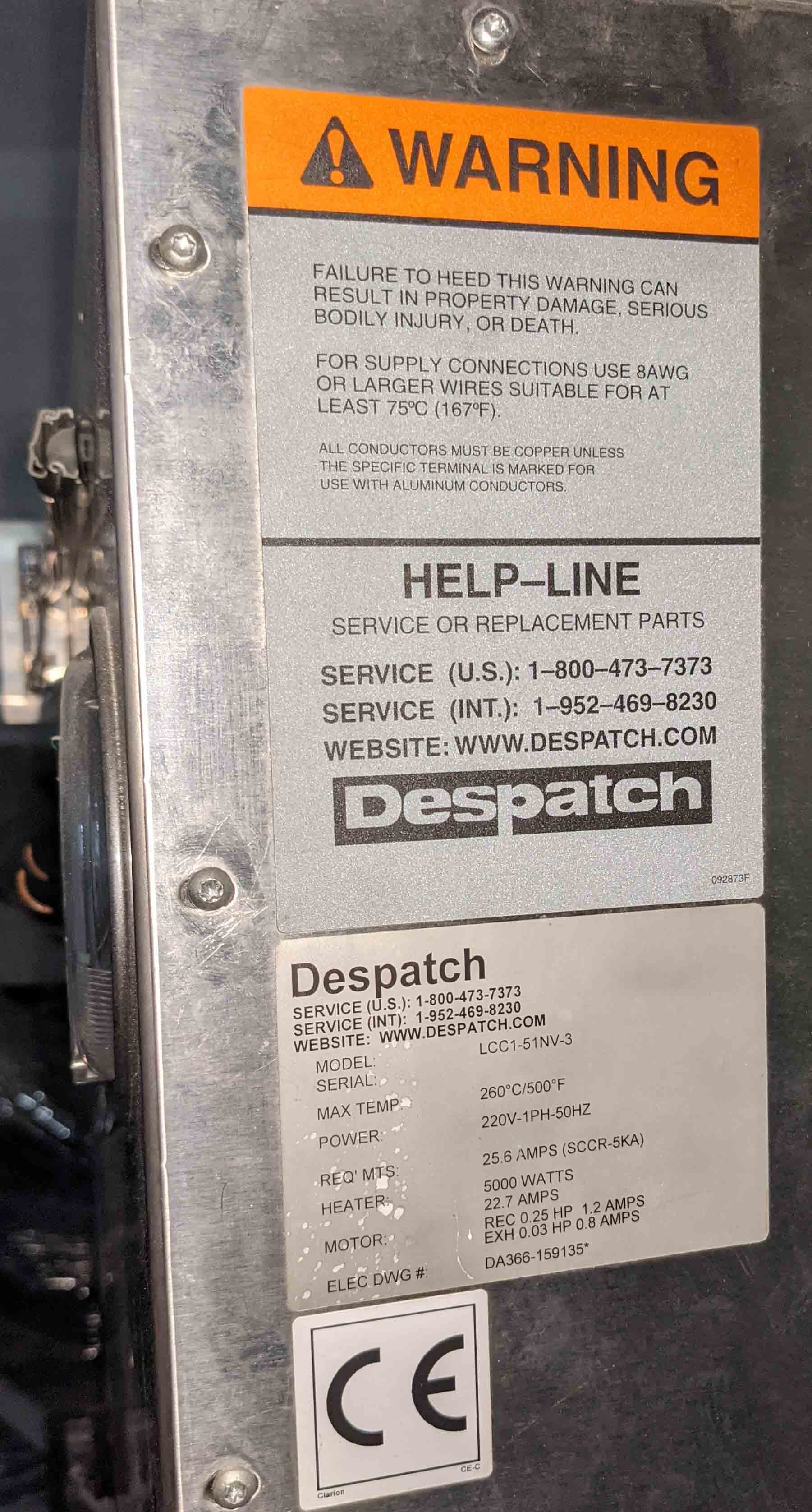 圖為 已使用的 DESPATCH LCC1-51NV-3 待售