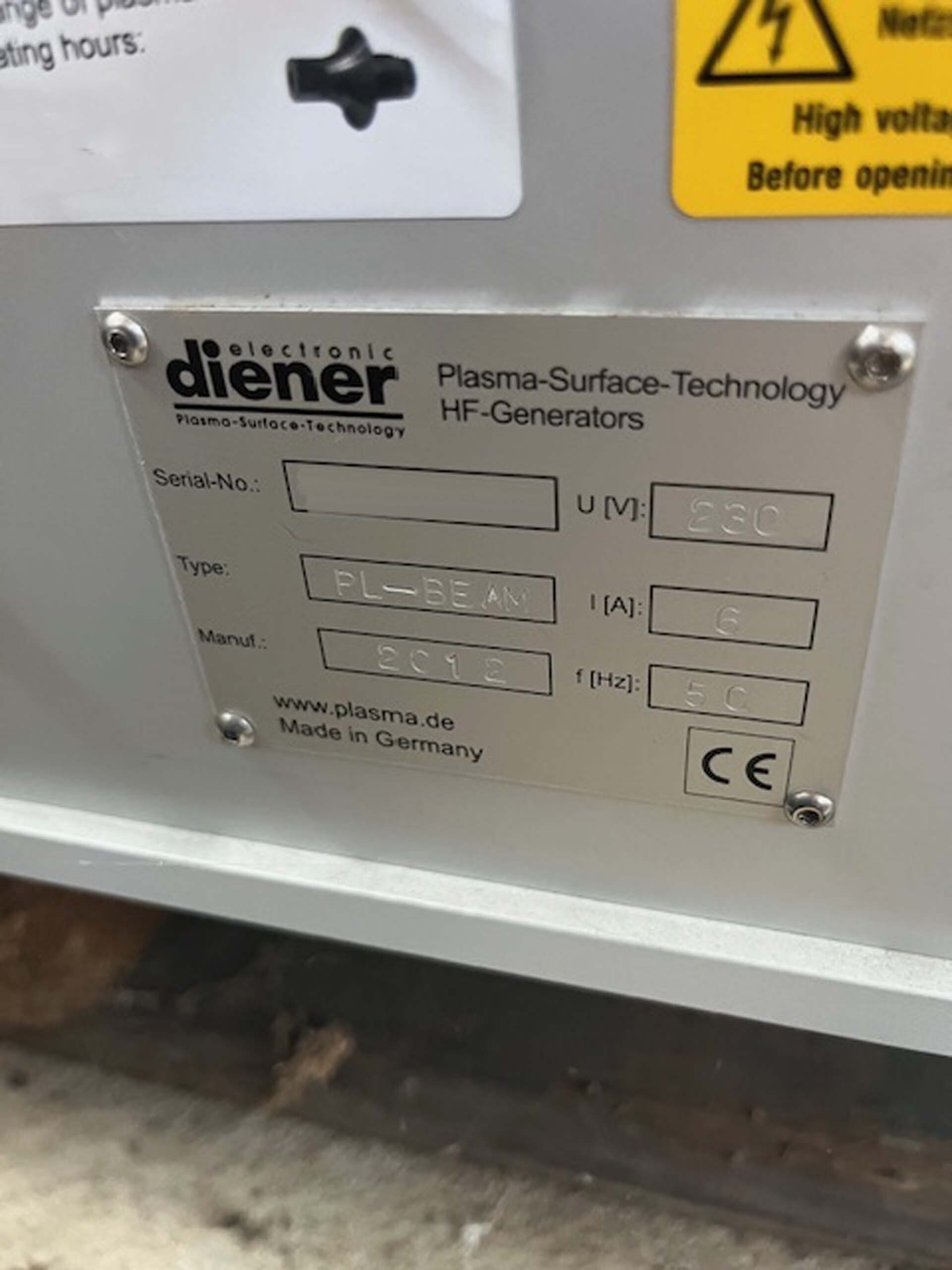 フォト（写真） 使用される DIENER ELECTRONIC PlasmaBeam 販売のために
