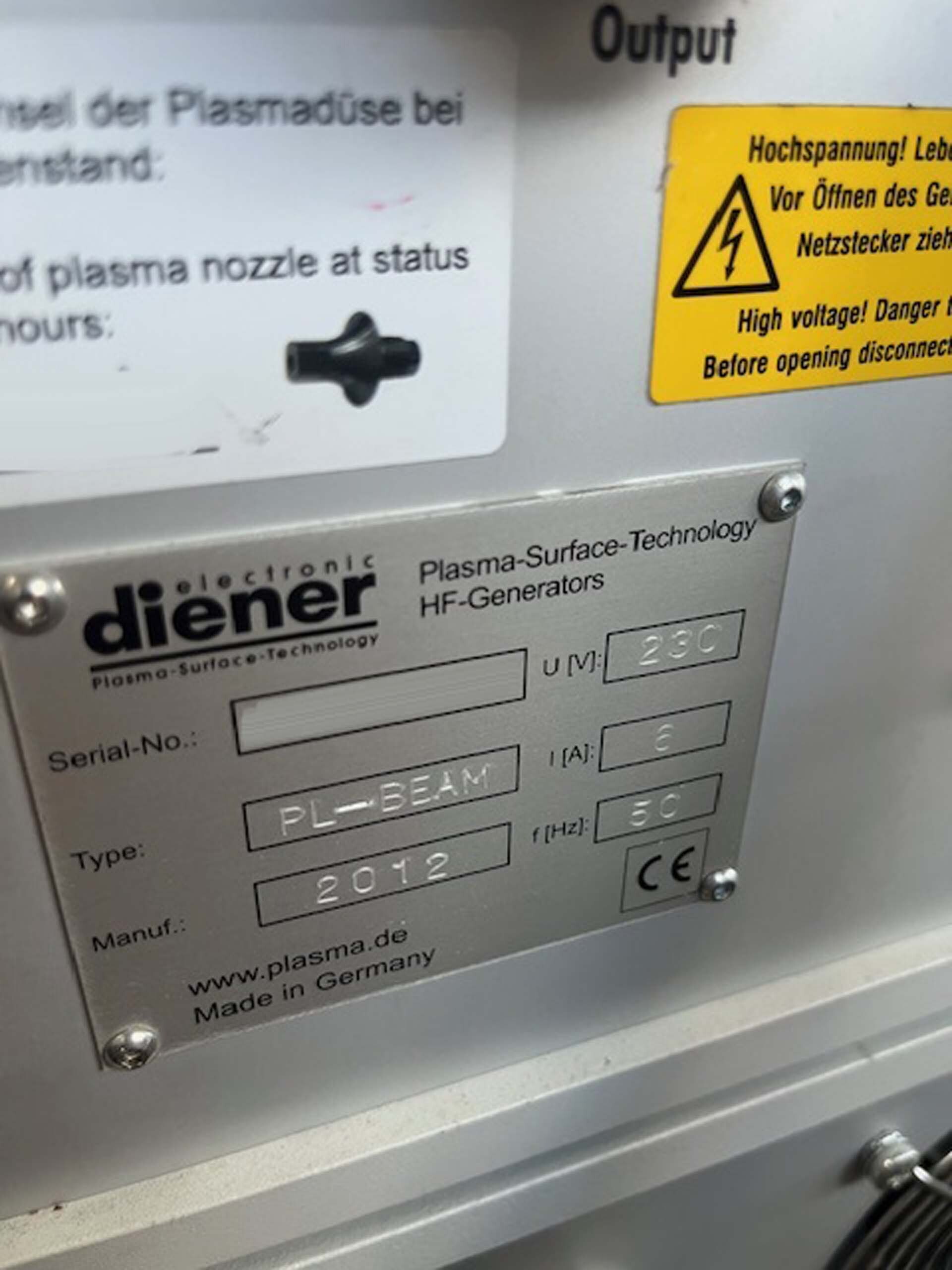 フォト（写真） 使用される DIENER ELECTRONIC PlasmaBeam 販売のために