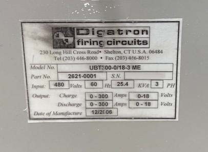 图为 已使用的 DIGATRON UBT 300 0-18-3ME 待售