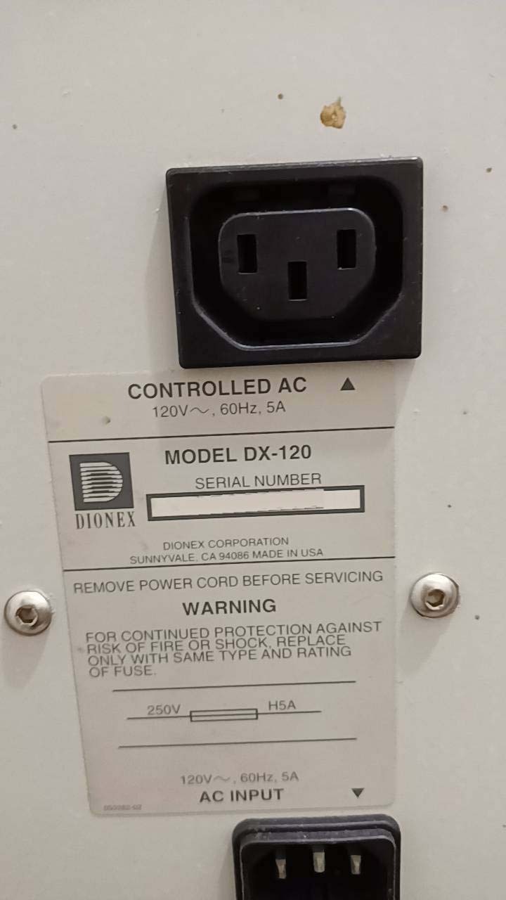 Photo Used DIONEX DX 120 For Sale