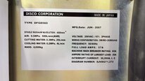 Photo Used DISCO DFG 8560 For Sale