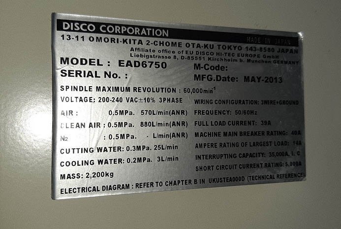 Foto Verwendet DISCO EAD 6750 Zum Verkauf