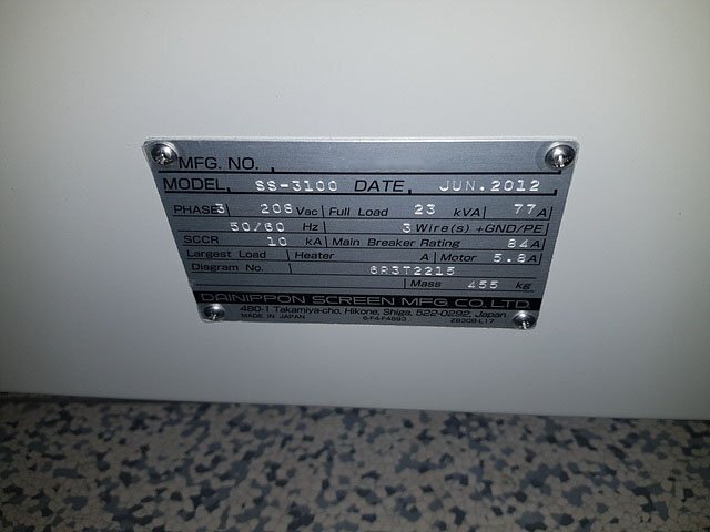 Photo Used DNS / DAINIPPON SS-3100 For Sale