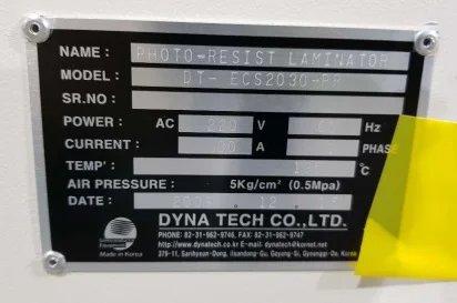 DYNATECH DT ECS2030 PR 9269265 2008 CAE dynatech-dt-ecs2030-pr-9269265-2008-cae