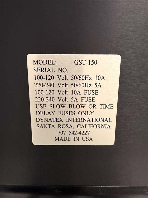 图为 已使用的 DYNATEX GST-150 待售
