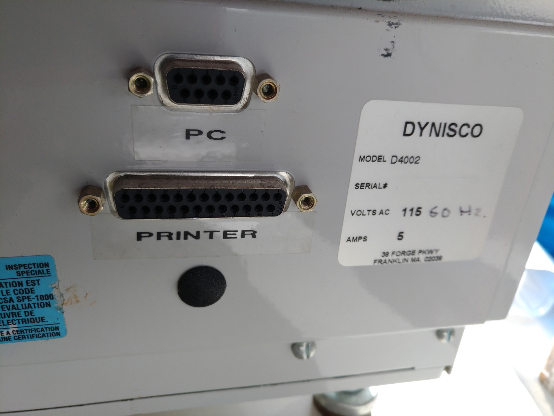 Photo Used DYNISCO D4002 For Sale