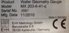 Foto Verwendet E+H METROLOGY MX 203-6-41-Q Zum Verkauf