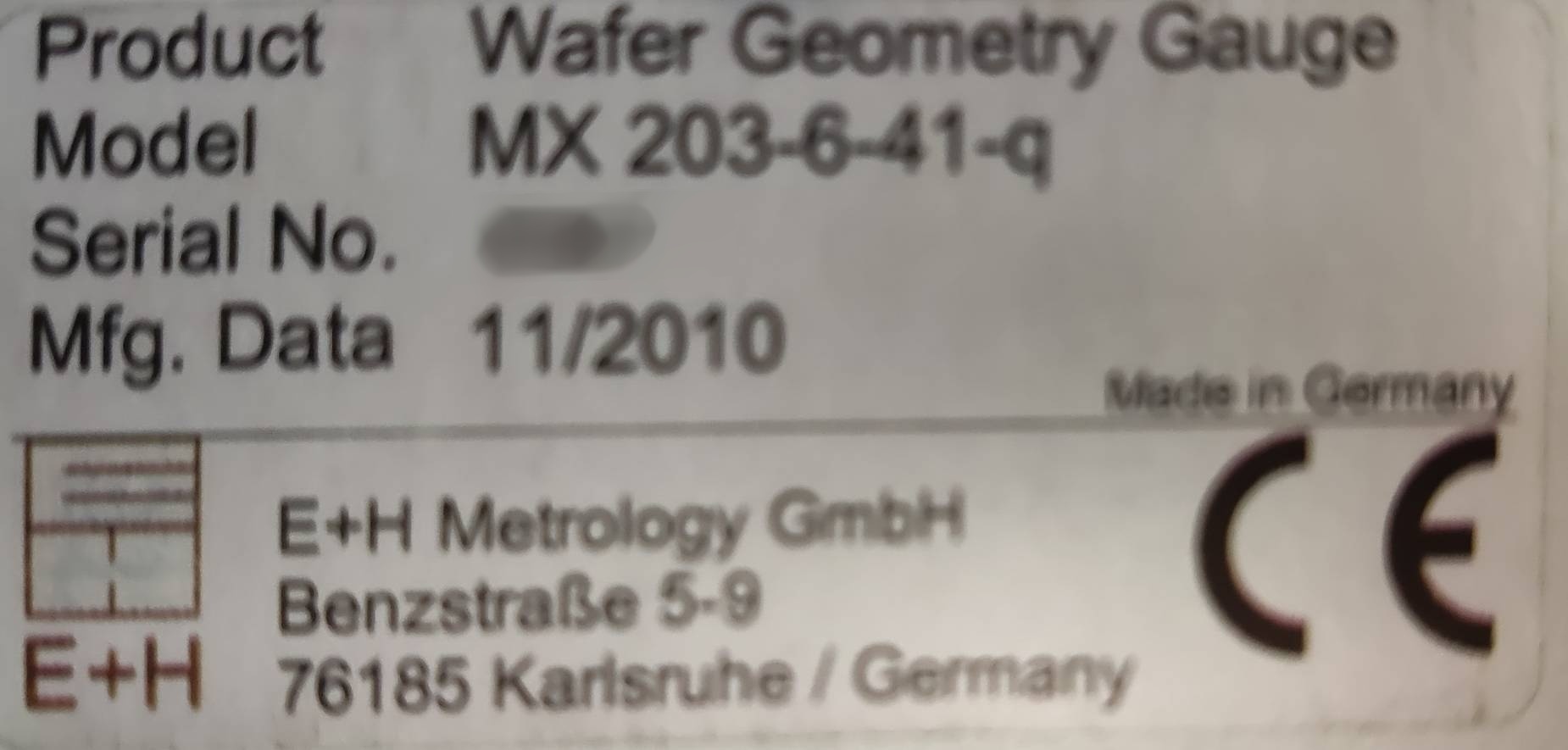 Foto Verwendet E+H METROLOGY MX 203-6-41-Q Zum Verkauf