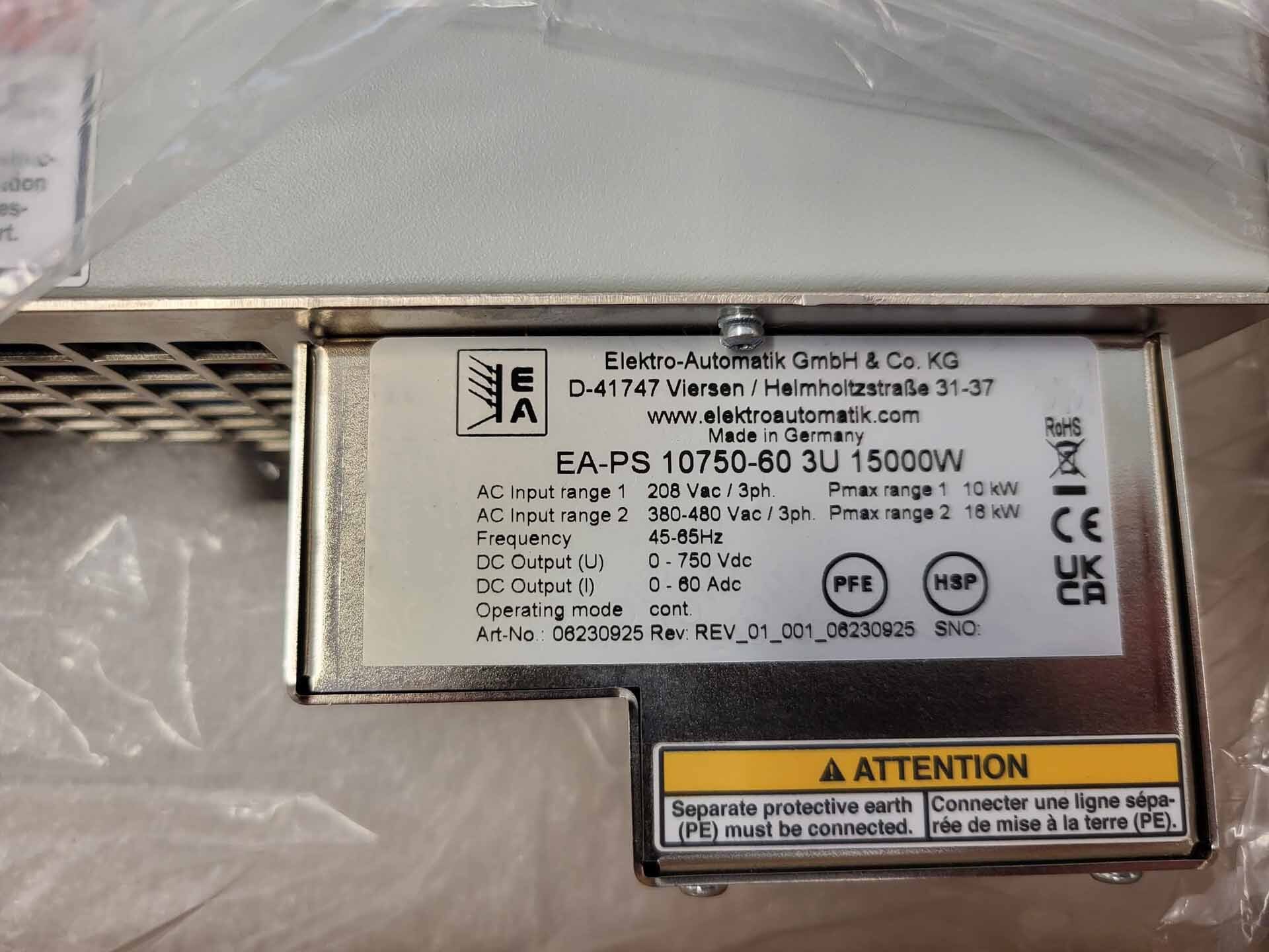 圖為 已使用的 EA ELEKTRO-AUTOMATIK EA-PS 10750-60 3U 待售