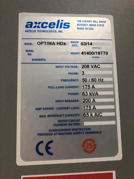 Photo Utilisé EATON NOVA / AXCELIS Optima HDX À vendre