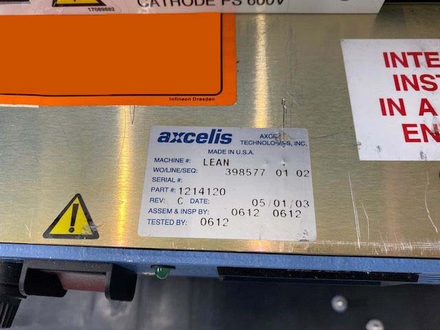 Photo Used EATON NOVA / AXCELIS Spare parts for Optima HD For Sale