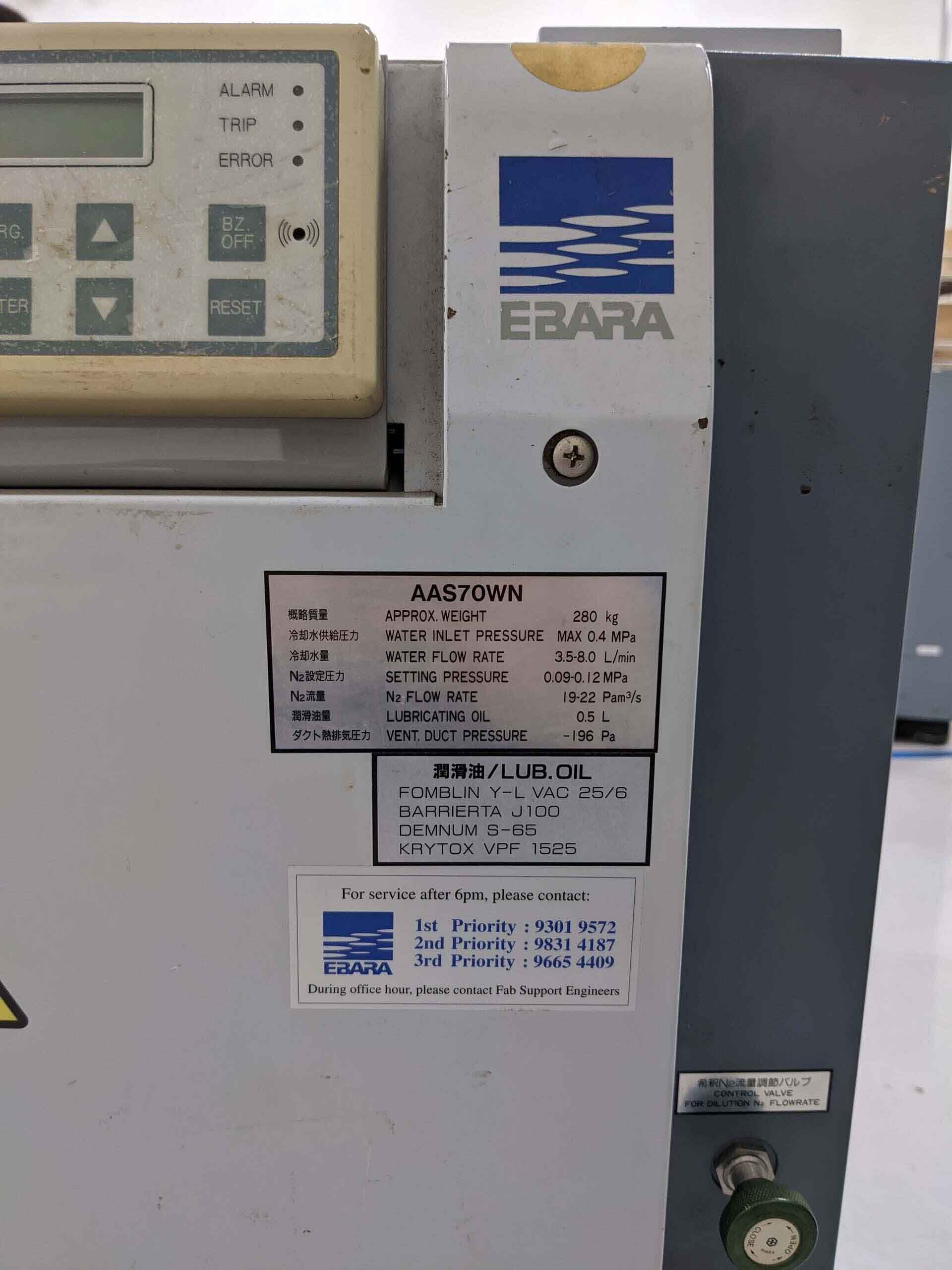 Photo Used EBARA AAS70WN For Sale