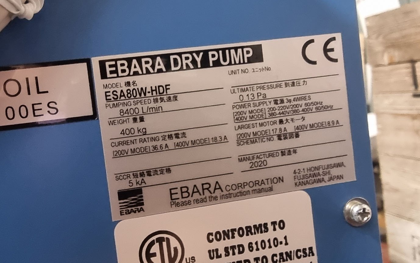 フォト（写真） 使用される EBARA ESA80W-HDF 販売のために