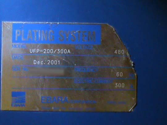 圖為 已使用的 EBARA UFP 200 / 300A 待售