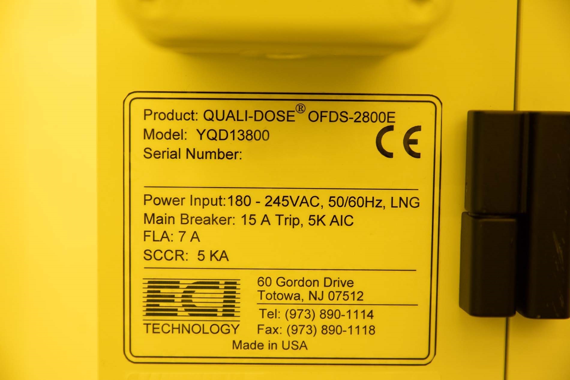 Photo Used ECI TECHNOLOGY Quali-Fill For Sale