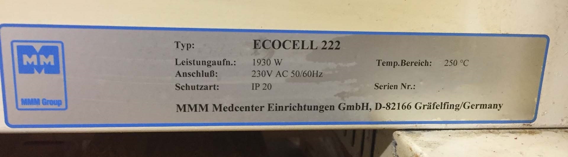 Photo Used ECOCELL 222 For Sale