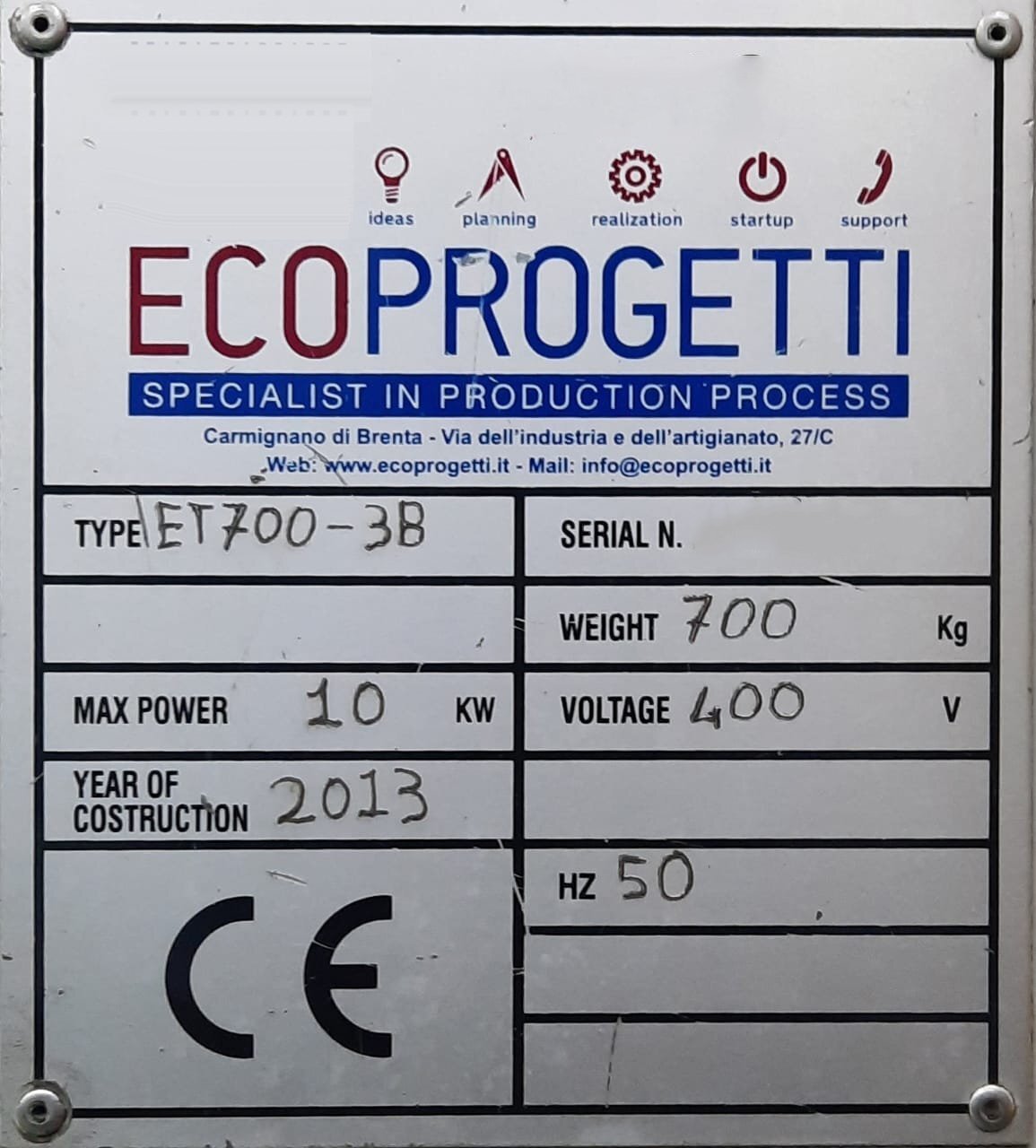 フォト（写真） 使用される ECOPROGETTI ET700-3B 販売のために