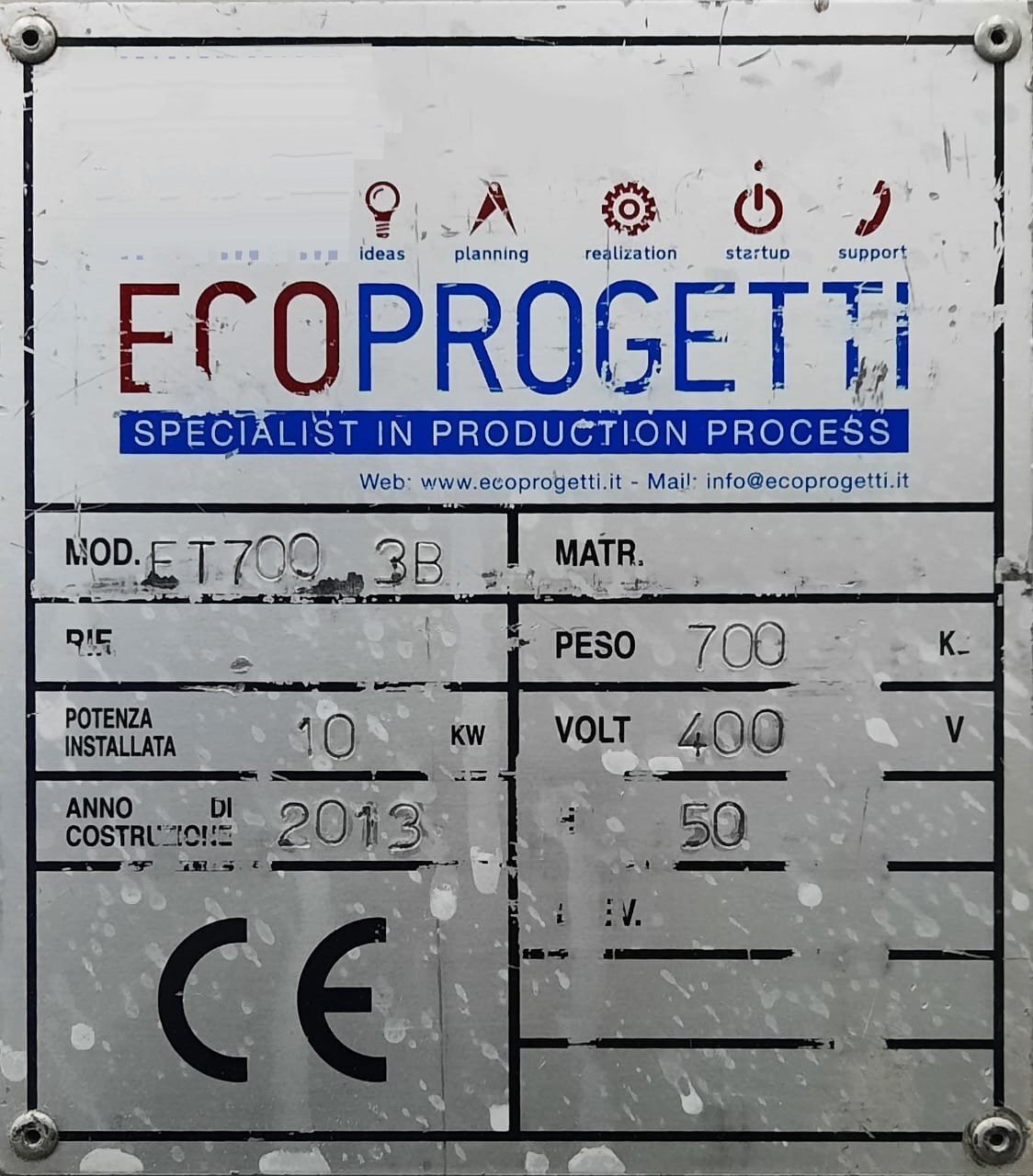사진 사용됨 ECOPROGETTI ET700-3B 판매용