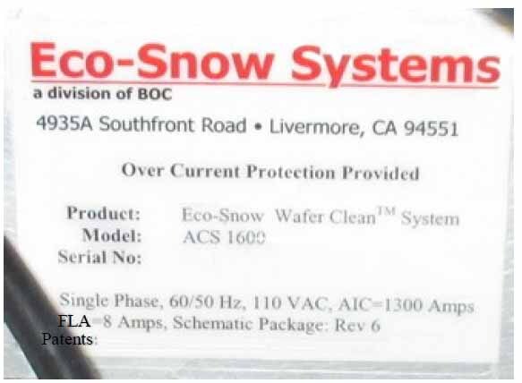 图为 已使用的 ECOSNOW ACS1600 待售