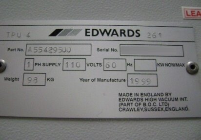 EDWARDS A55429500 #199601