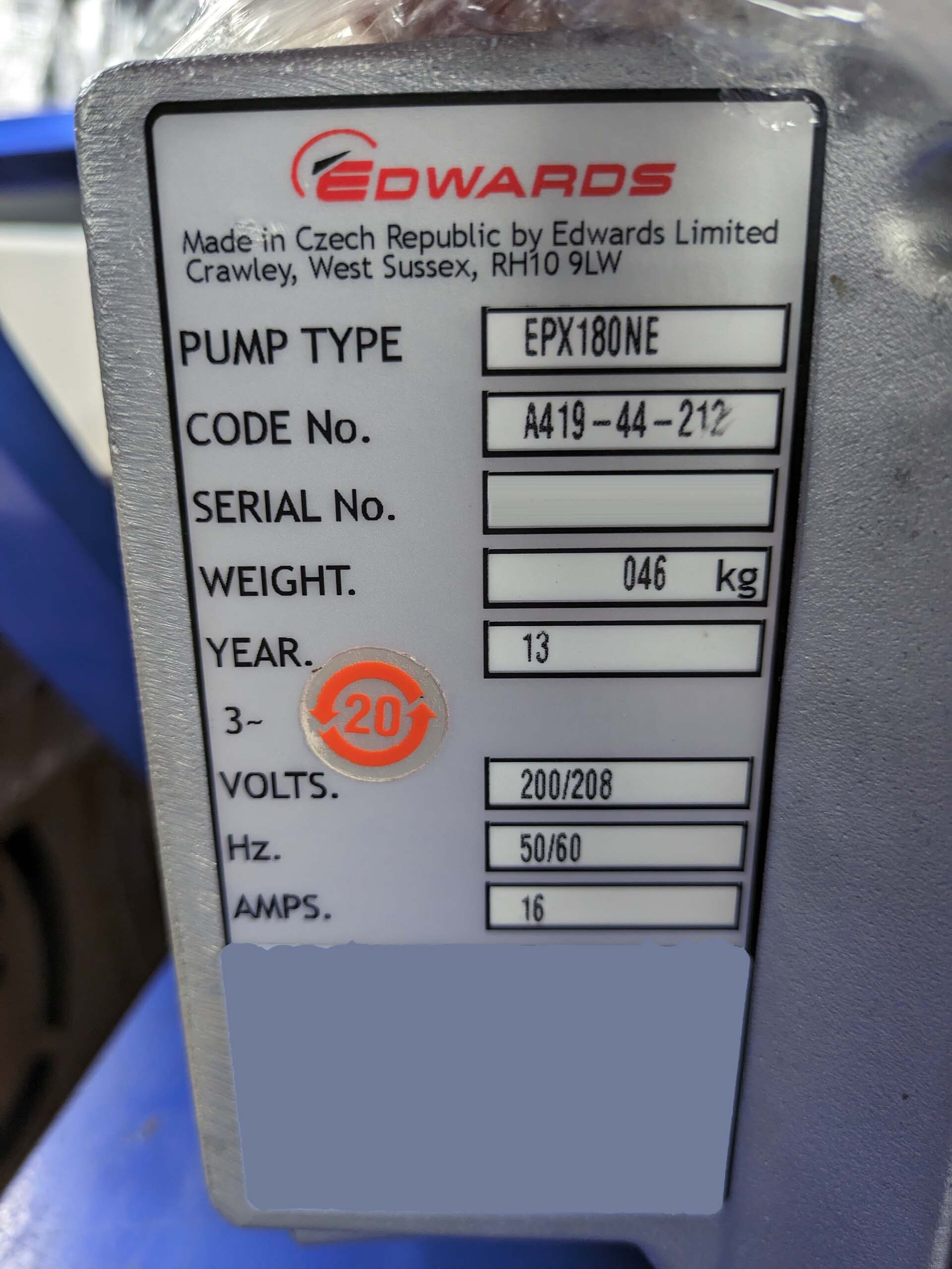 圖為 已使用的 EDWARDS EPX180NE 待售