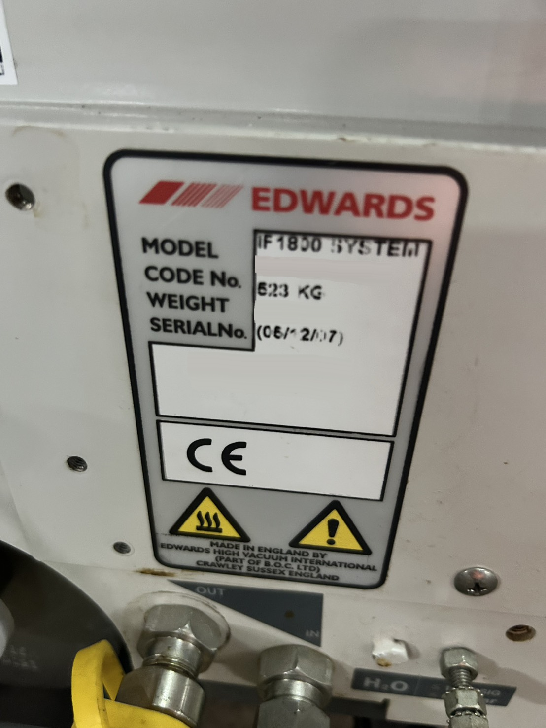 사진 사용됨 EDWARDS IF1800 판매용