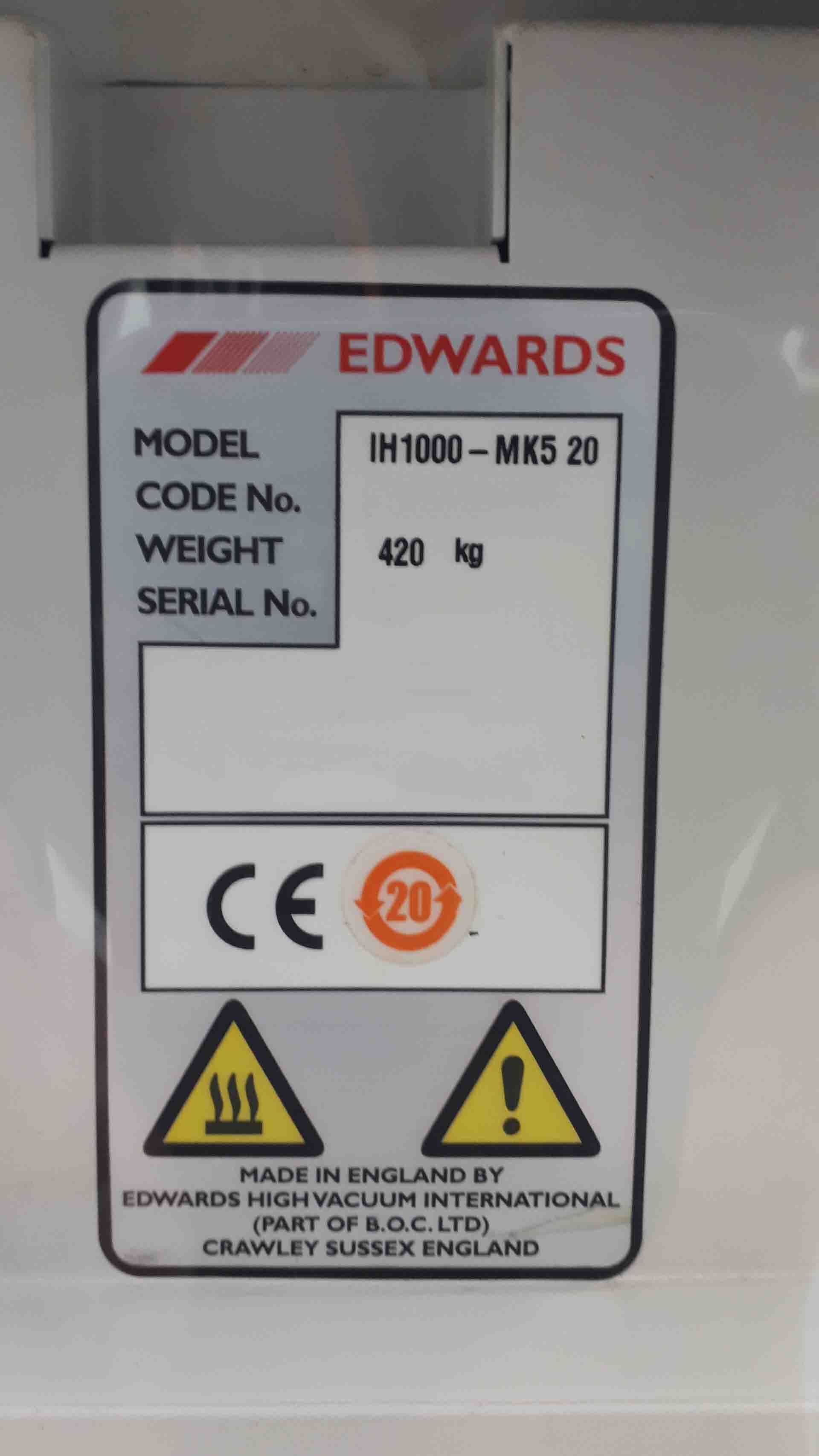 圖為 已使用的 EDWARDS iH1000 MK5 待售