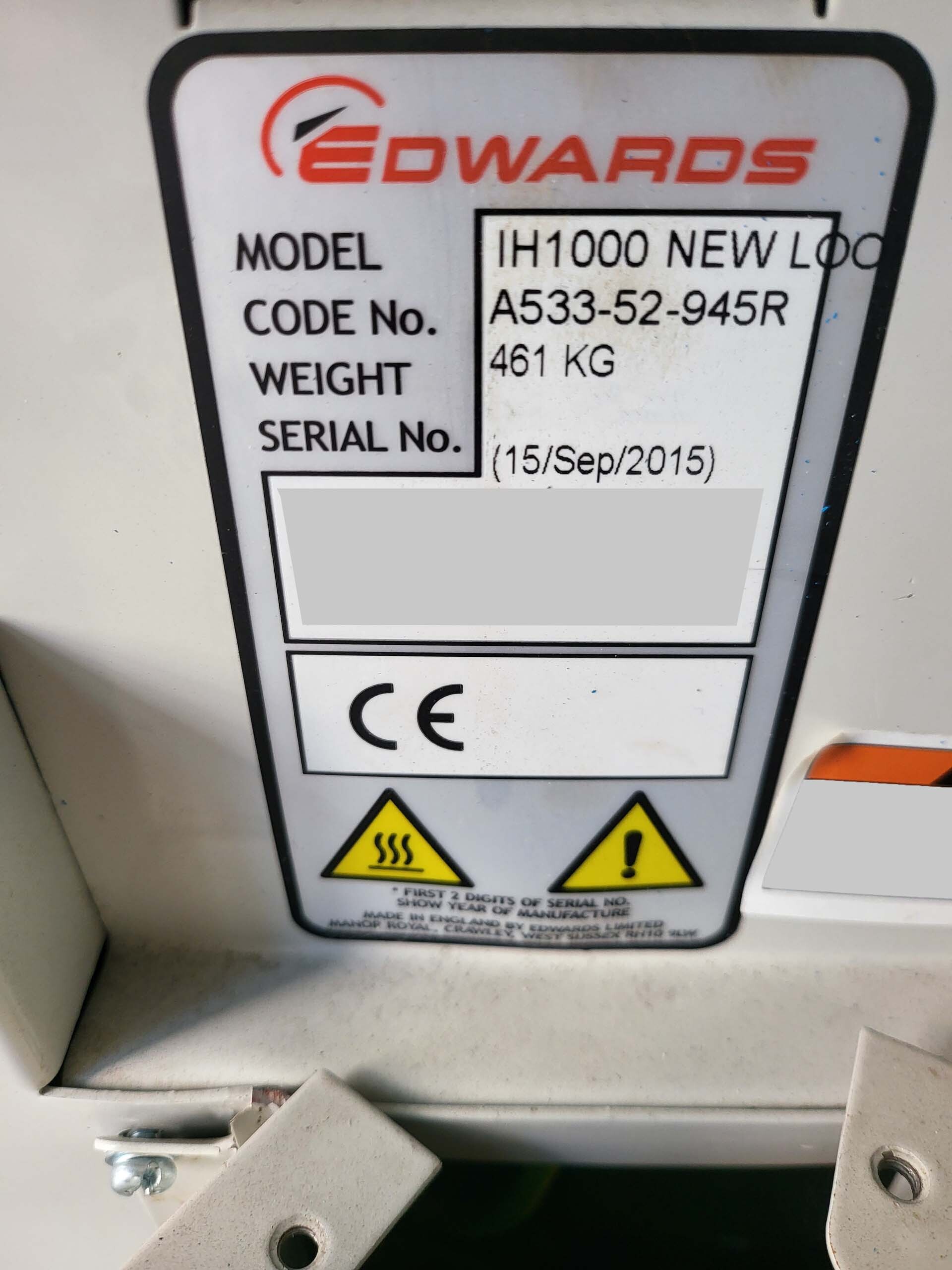 圖為 已使用的 EDWARDS IH1000 NEW LK 待售
