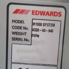 圖為 已使用的 EDWARDS iH1000 待售