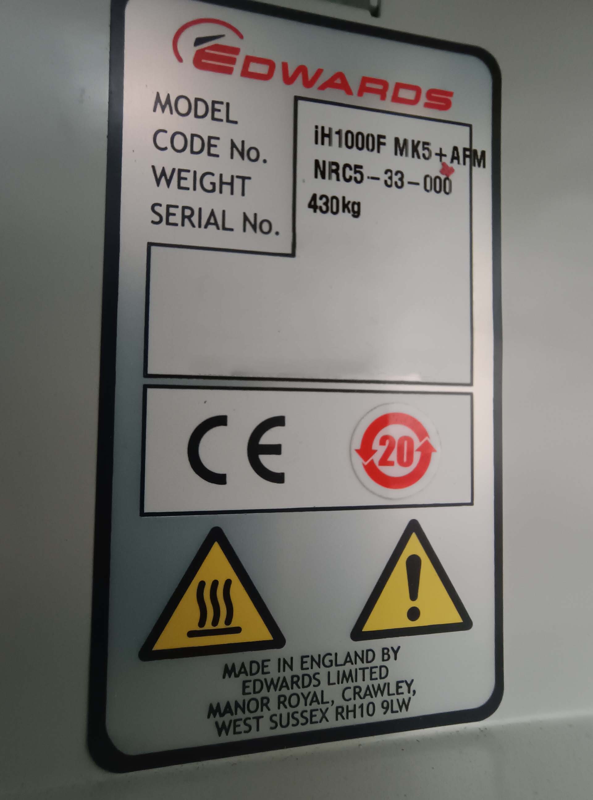 사진 사용됨 EDWARDS iH1000F MK5 AFM 판매용