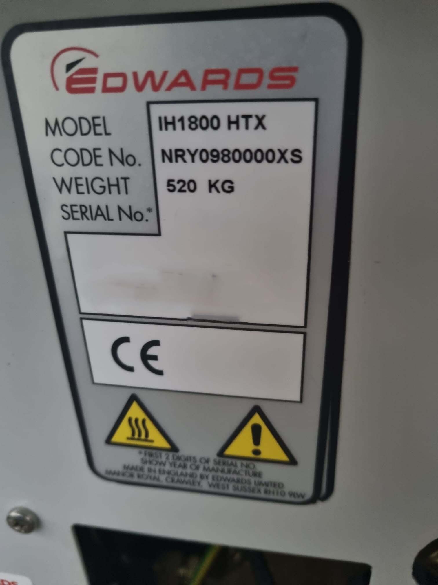 圖為 已使用的 EDWARDS iH1800 HTX 待售