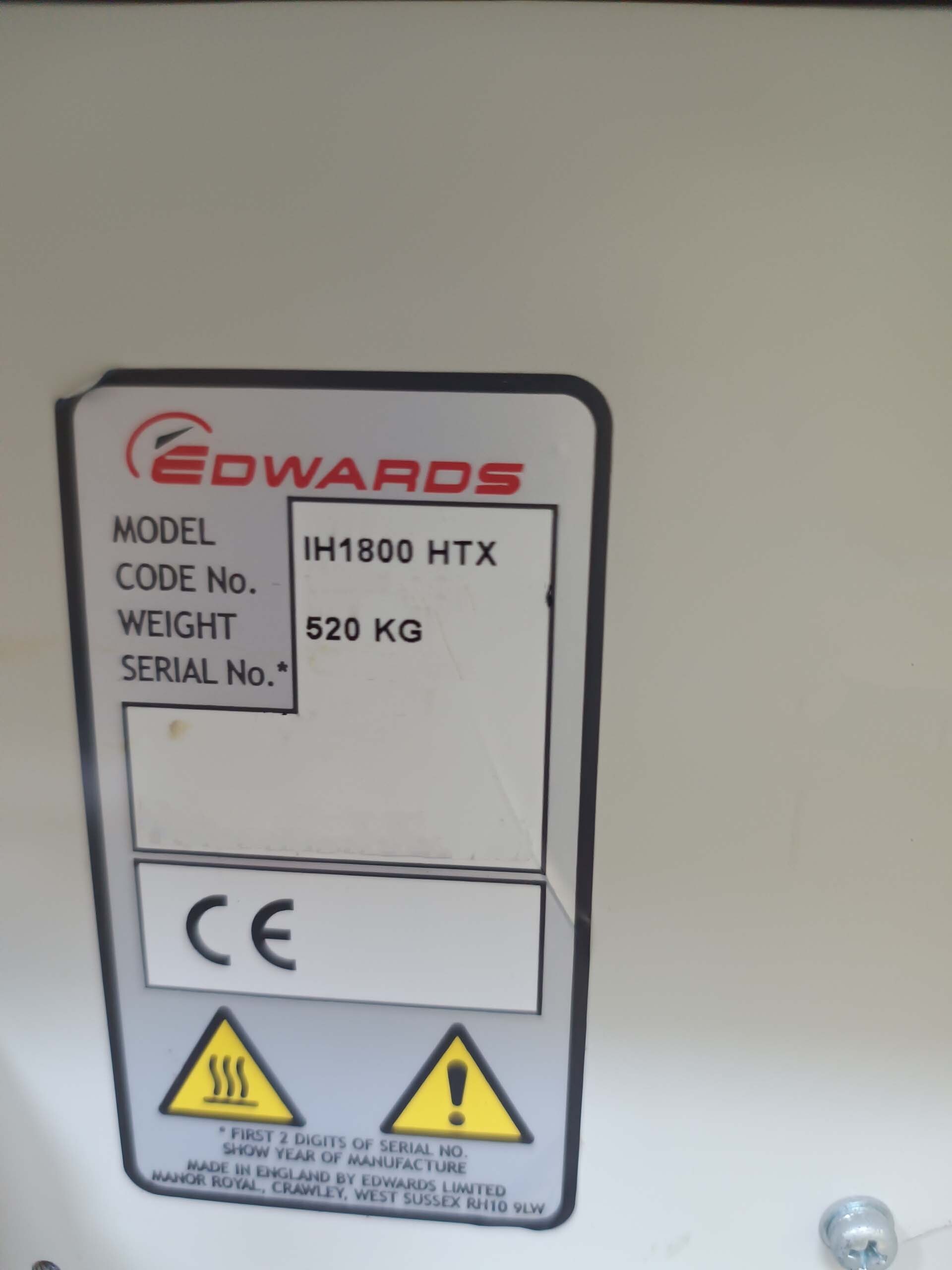 图为 已使用的 EDWARDS iH1800 HTX 待售