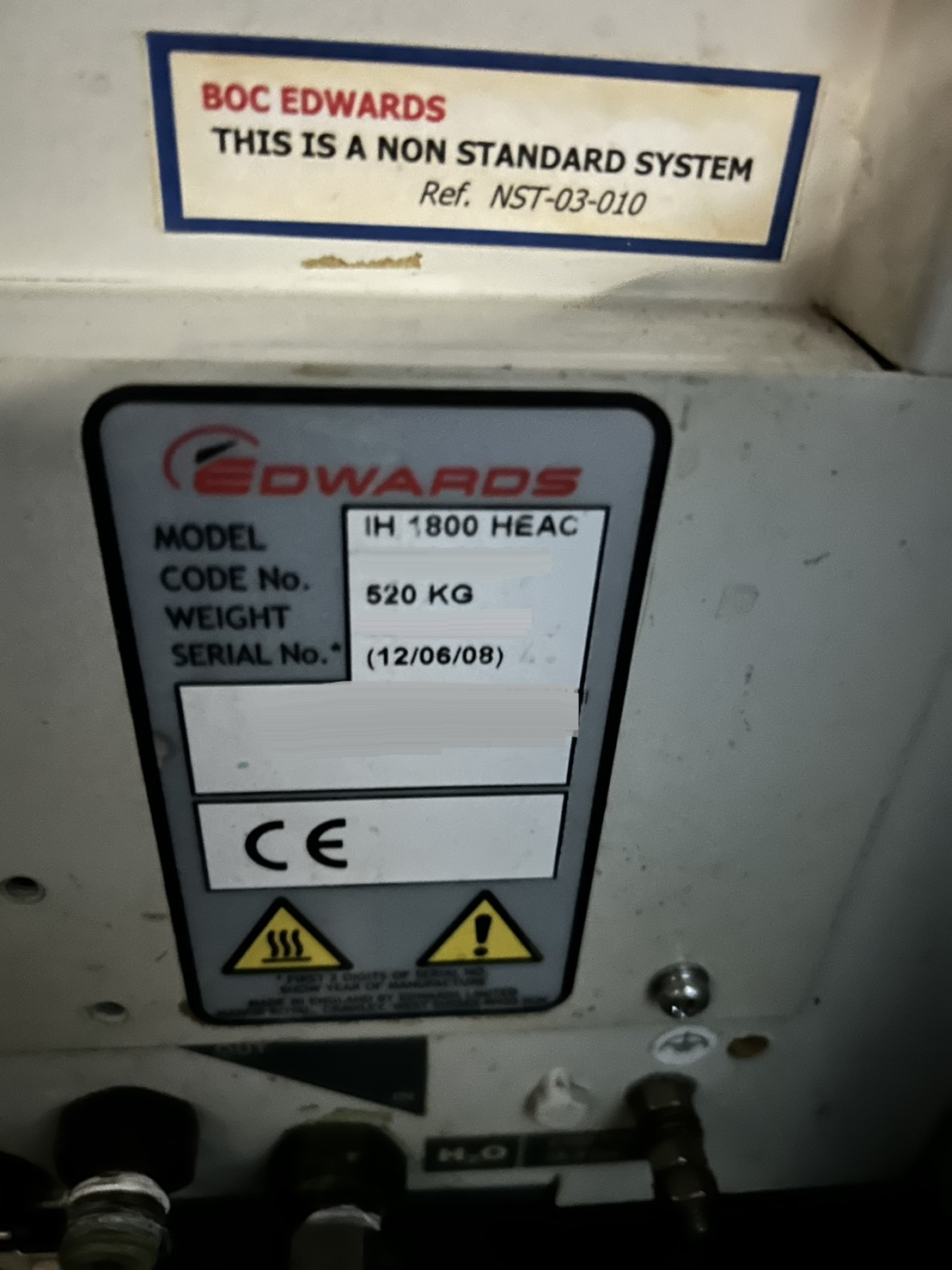 图为 已使用的 EDWARDS iH1800 待售