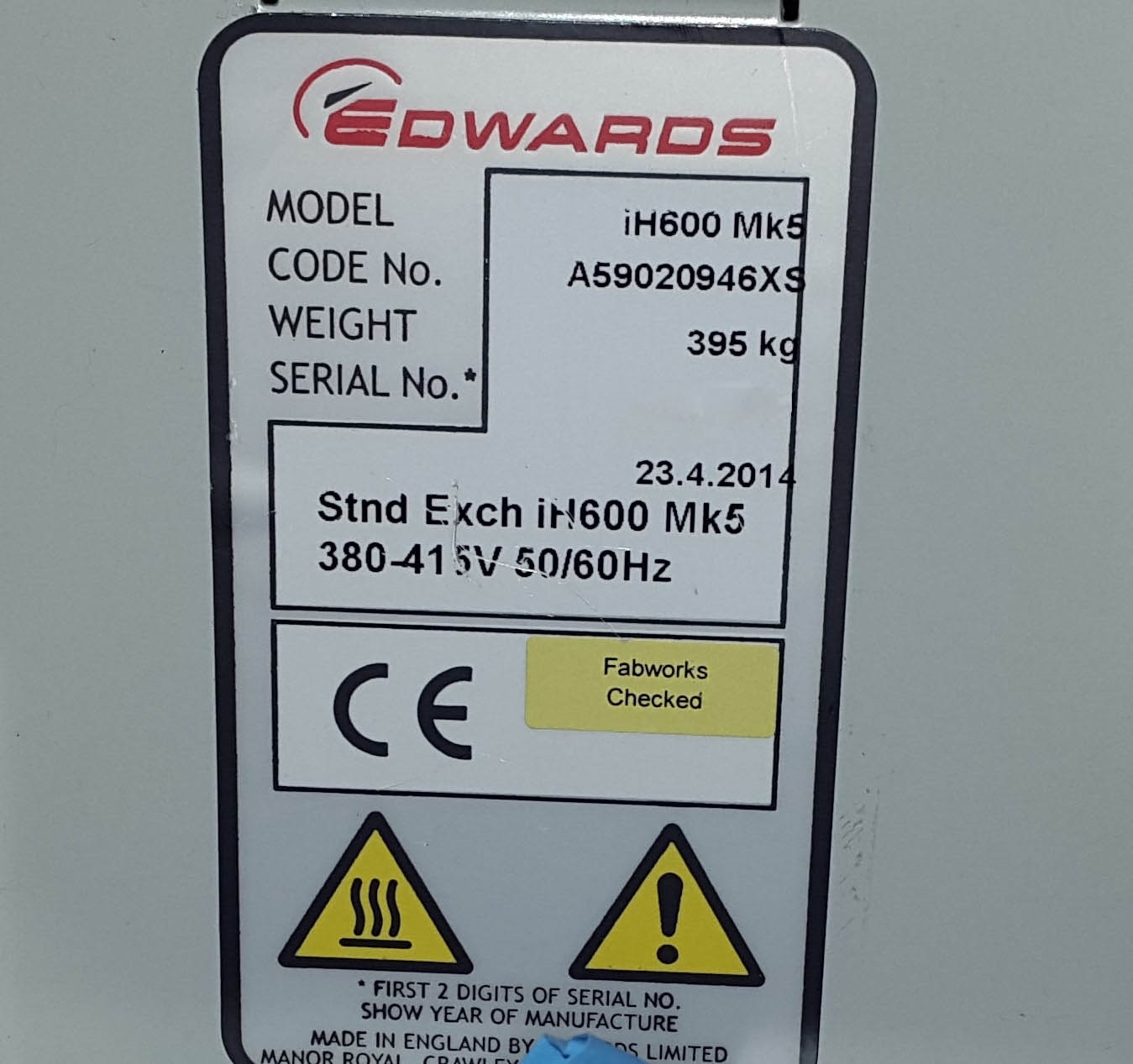 圖為 已使用的 EDWARDS iH600 MK5 待售