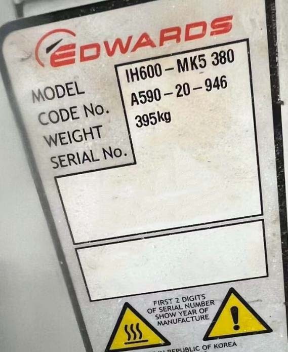 Photo Used EDWARDS iH600 For Sale