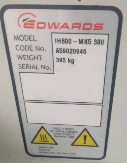 Photo Used EDWARDS iH600 For Sale