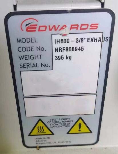 Photo Used EDWARDS iH600 For Sale