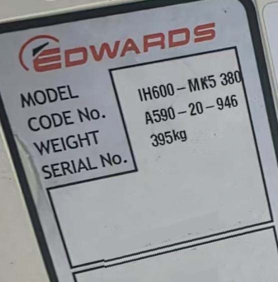 Photo Used EDWARDS iH600 For Sale
