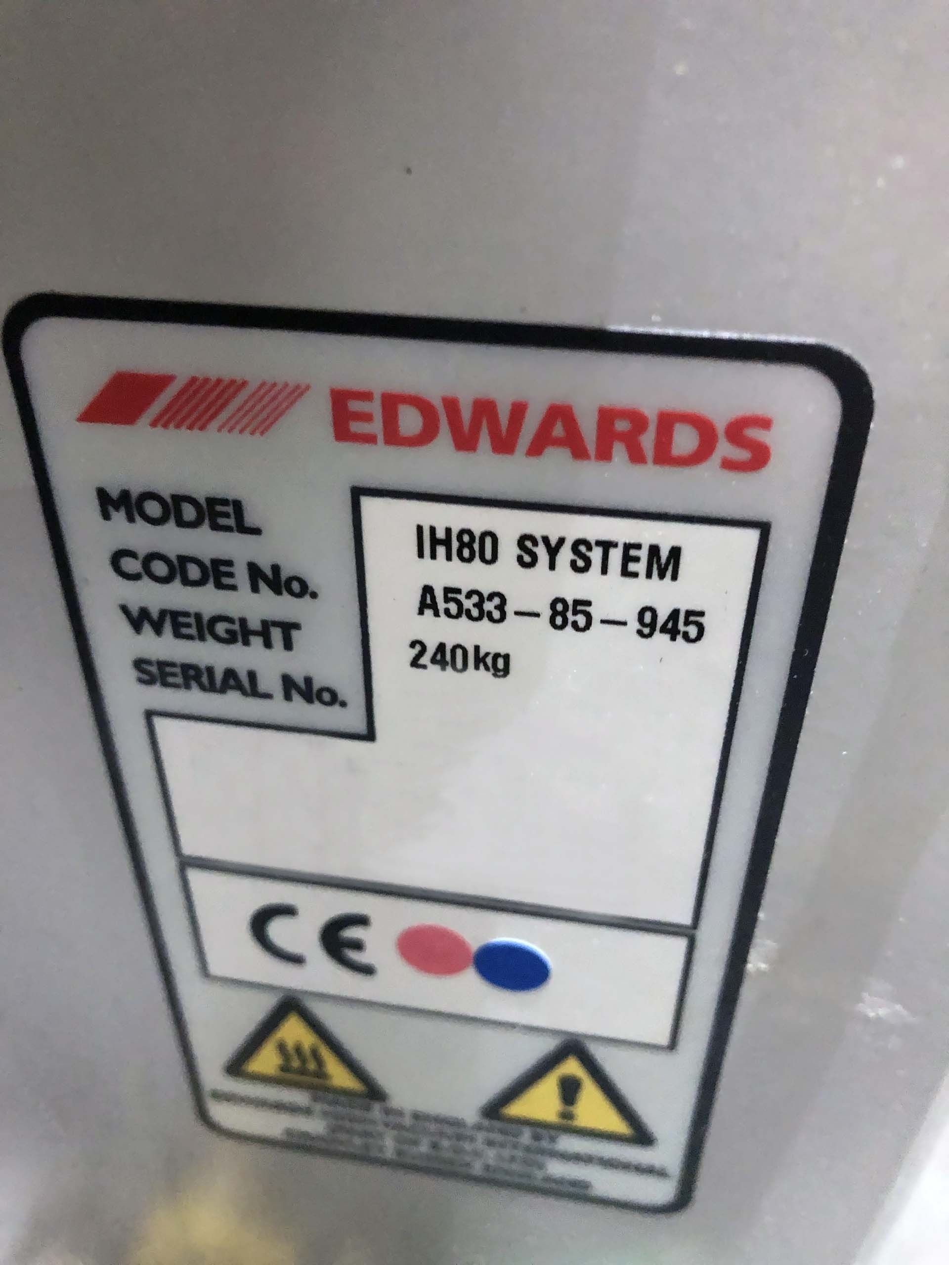 圖為 已使用的 EDWARDS iH80 待售