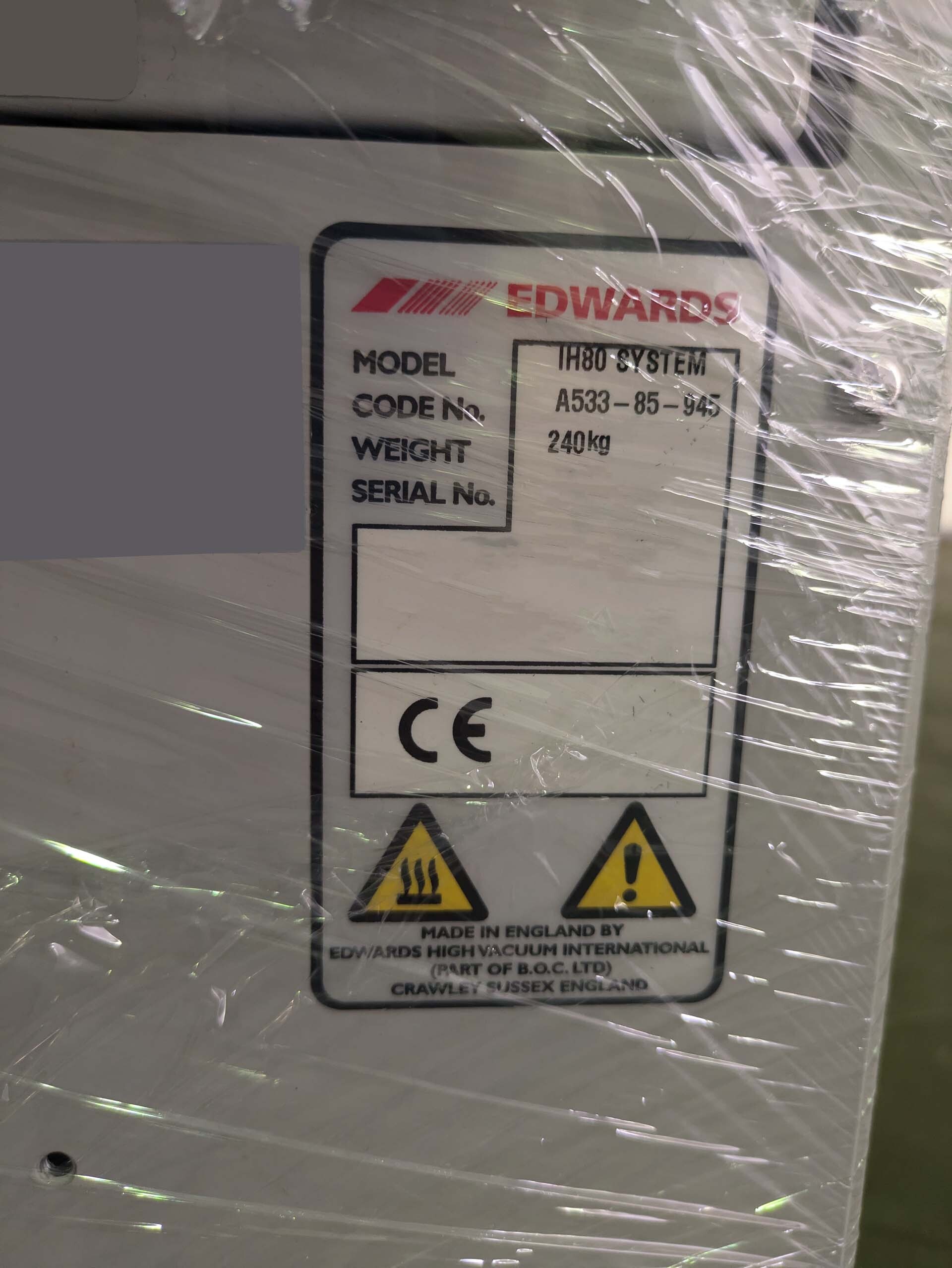 사진 사용됨 EDWARDS iH80 판매용