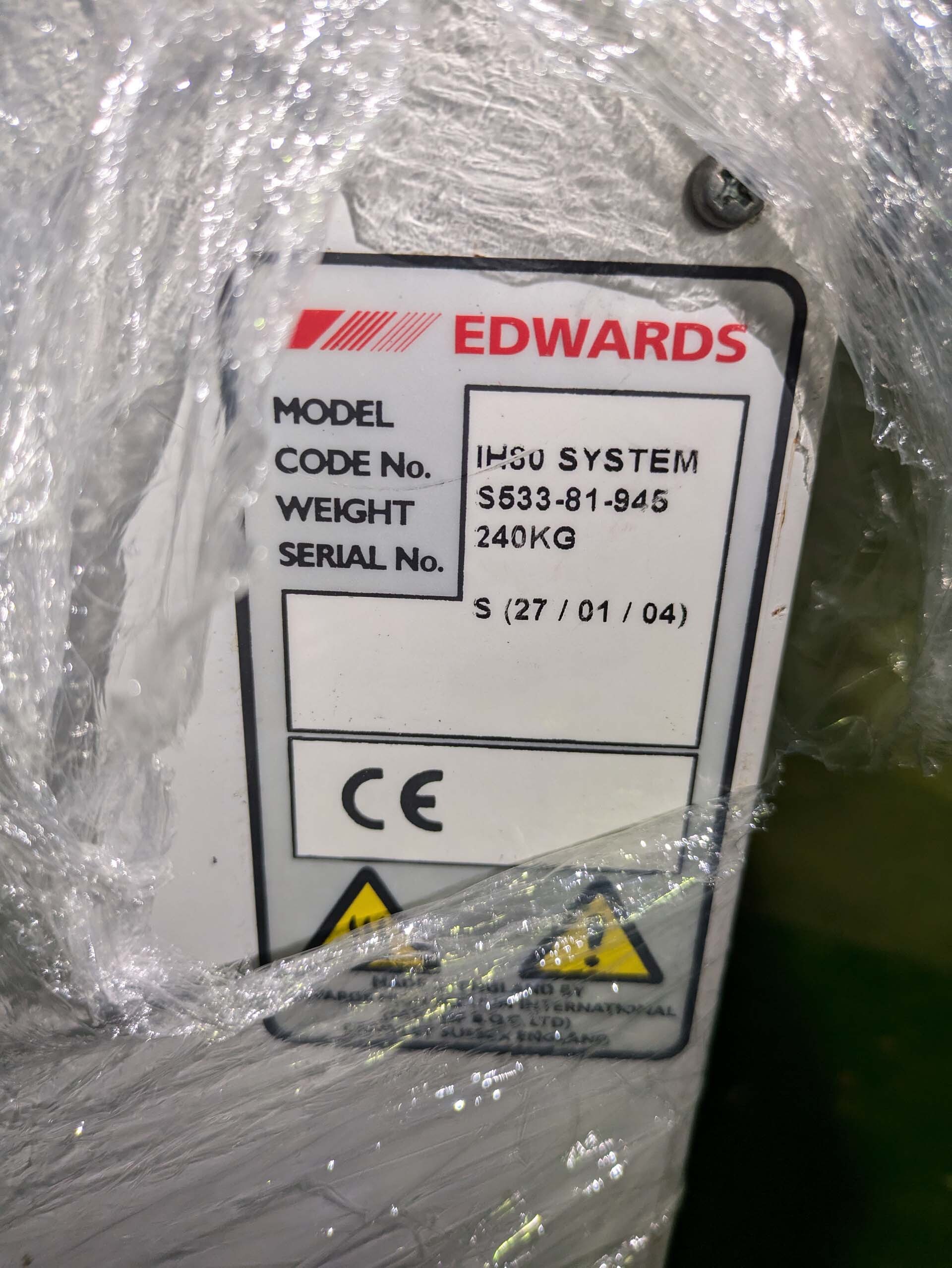 사진 사용됨 EDWARDS iH80 판매용