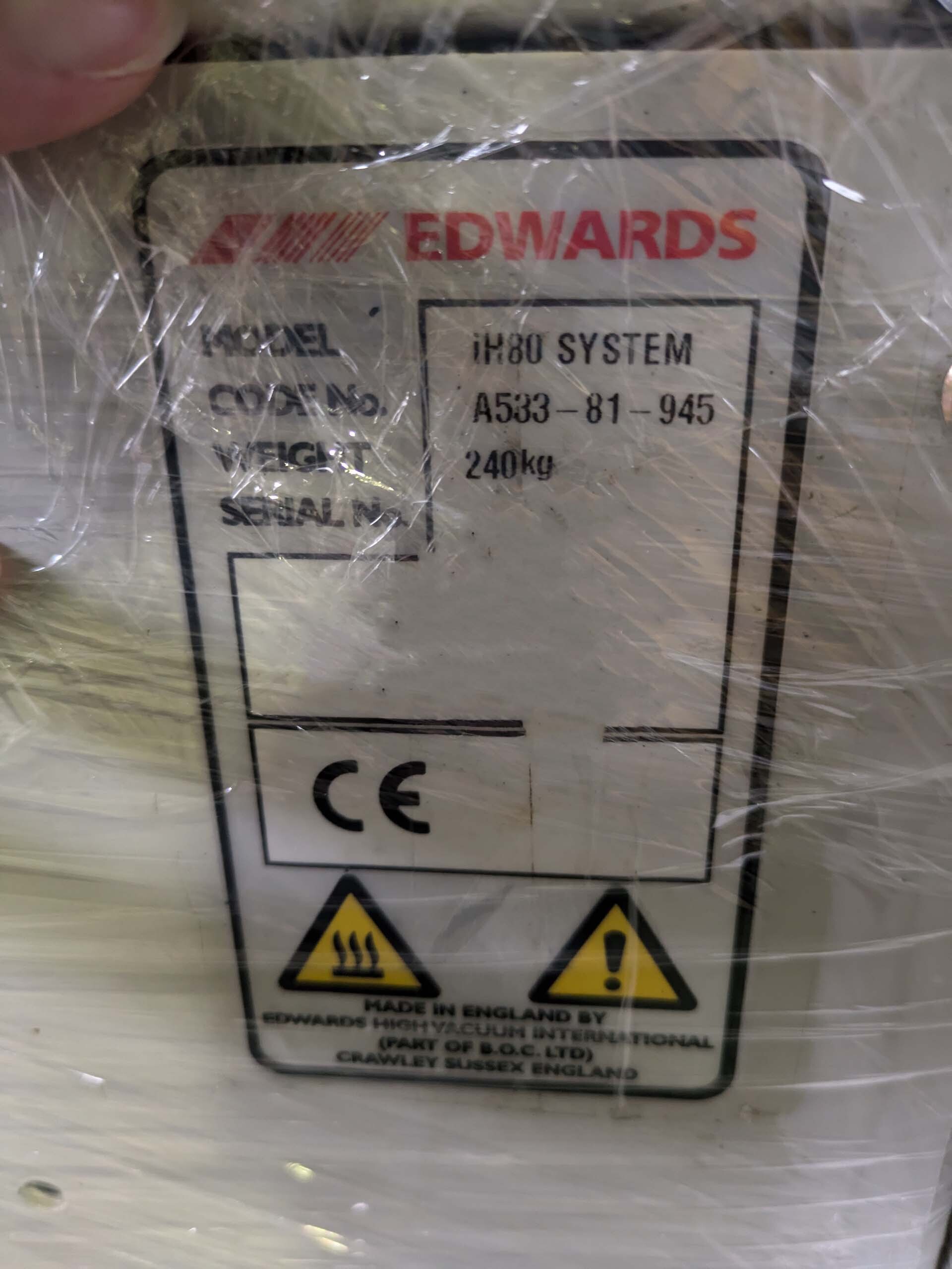 사진 사용됨 EDWARDS iH80 판매용
