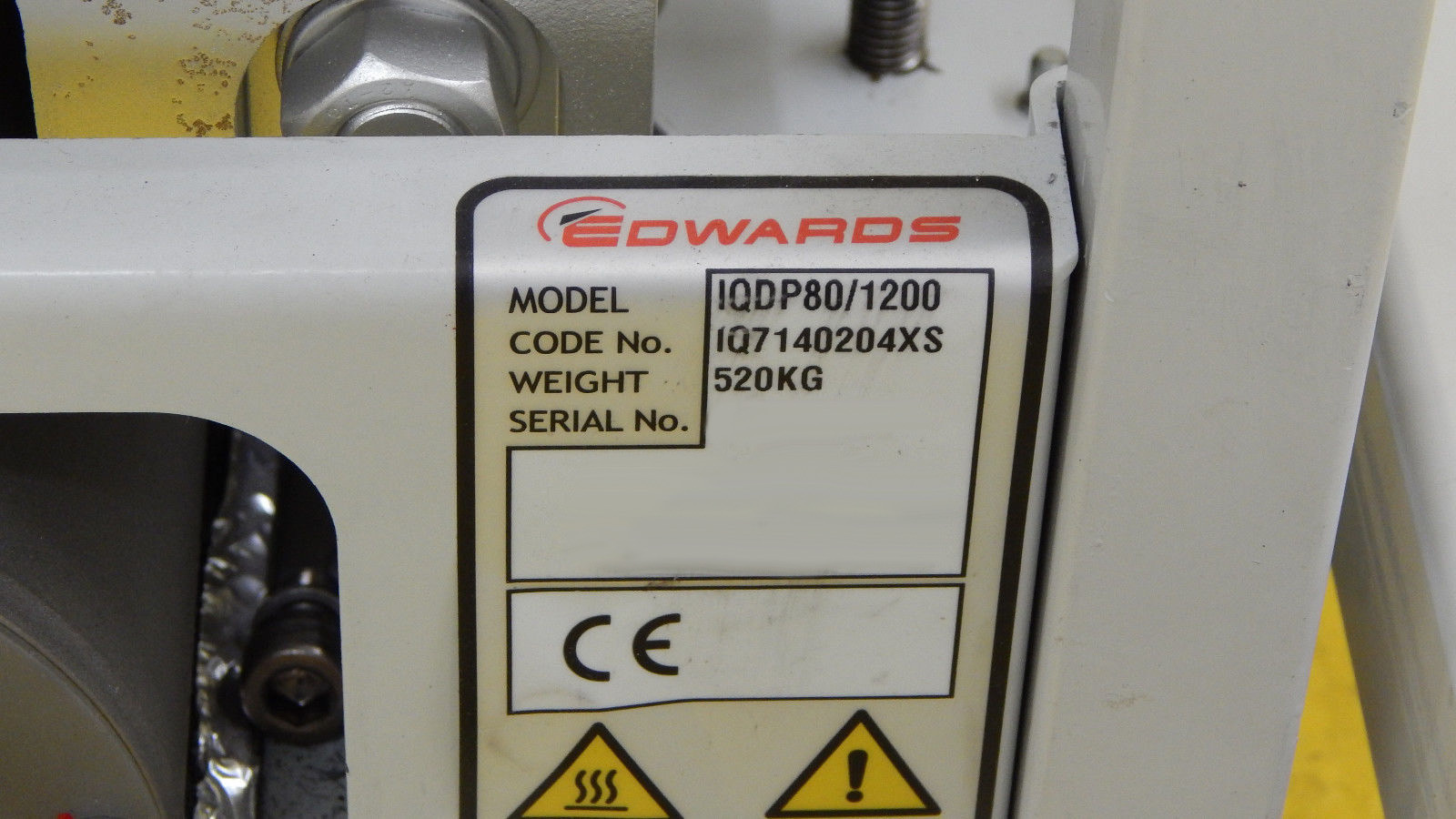 Photo Used EDWARDS iQDP80 / QMB1200 For Sale